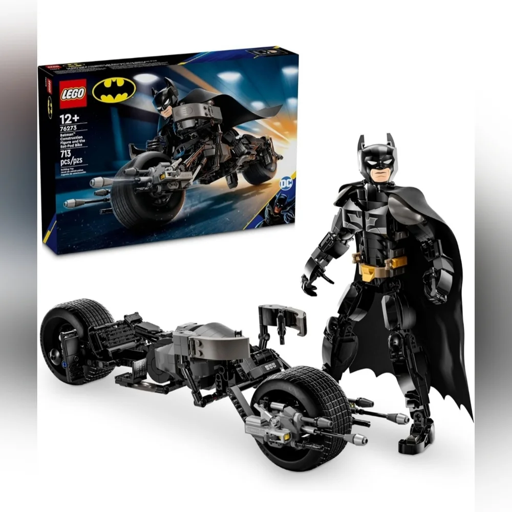 Lego DC 76273 Batman Construction Figure and the Bat-Pod Bike Building Toy